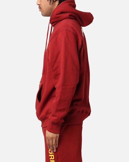 Daniel Patrick Surplus Logo Hoodie Maroon/Yellow