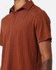 XXIII Herringbone Cable Polo Shirt Brown
