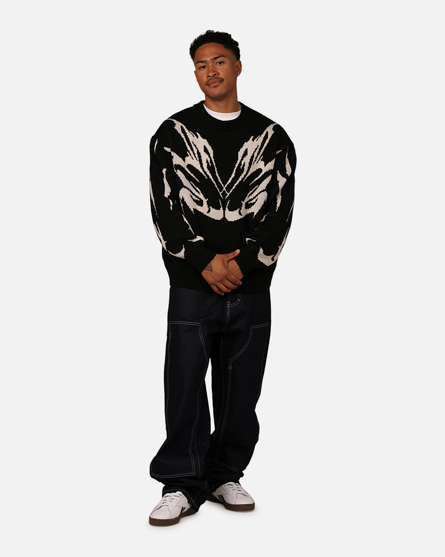 Loiter Cyber Knit Sweater Black | Culture Kings NZ