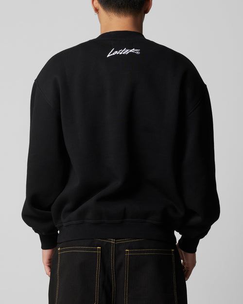 Loiter Riot Crewneck Black