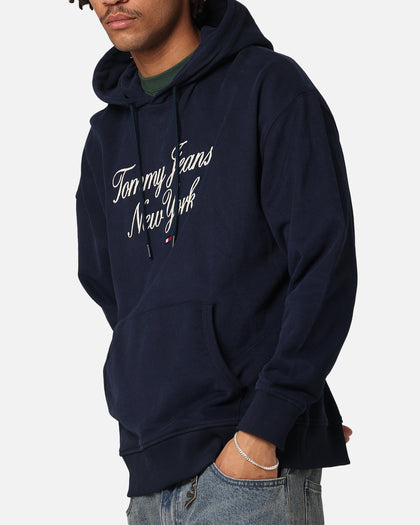 Tommy Jeans TJM Luxe Serif Relax Hoodie Dark Night Navy