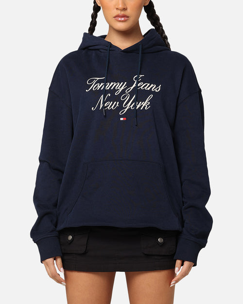 Tommy Jeans TJM Luxe Serif Relax Hoodie Dark Night Navy