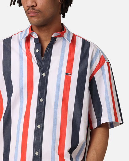 Tommy Jeans TJM Relax Stripes Shirt White Stripe