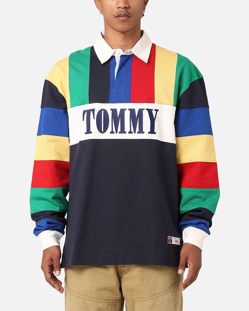 Tommy Jeans TJU Archive Games Multi Rugby Shirt Twilight Indigo