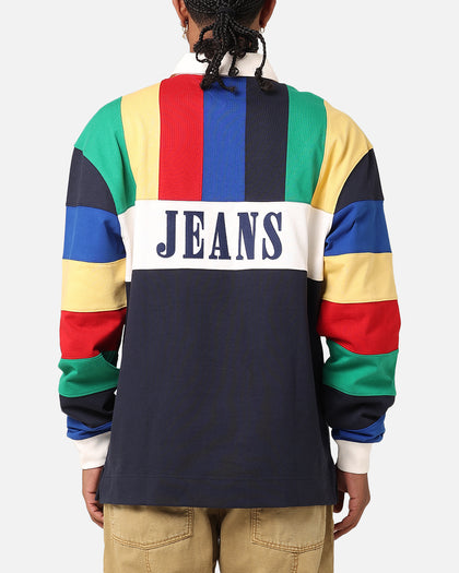 Tommy Jeans TJU Archive Games Multi Rugby Shirt Twilight Indigo