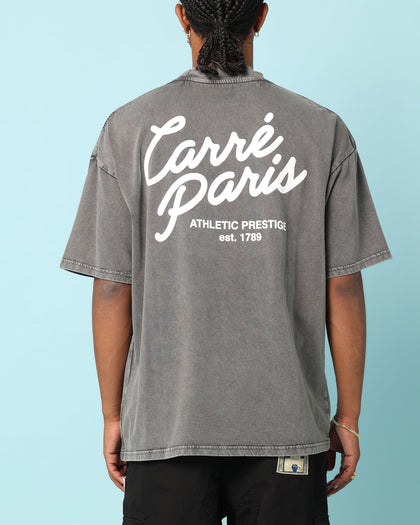 Carré Gorgeous Script Oversized T-Shirt Washed Charcoal