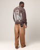 Saint Morta Divine Reverence Boxy Crewneck Brown