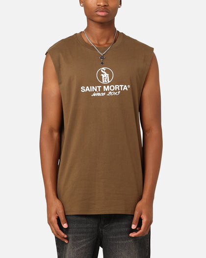 Saint Morta Emblem Muscle T-Shirt Army Green