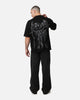 Saint Morta Veiled Mock Neck T-Shirt Black
