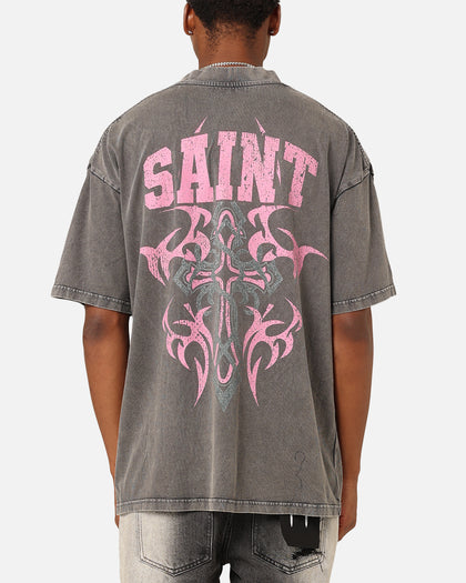 Saint Morta Wraith Crucifix T-Shirt Washed Charcoal