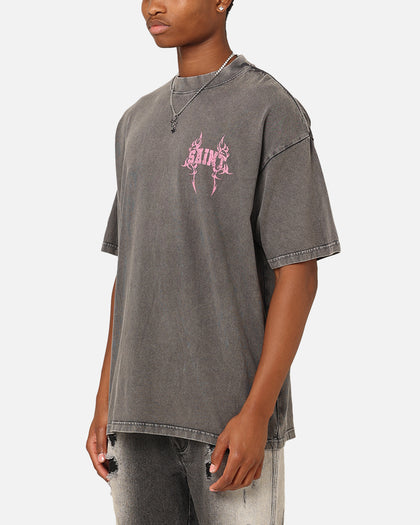 Saint Morta Wraith Crucifix T-Shirt Washed Charcoal