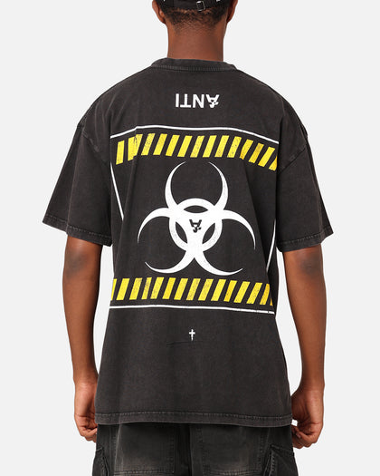 The Anti Order Anti Nuclear T-Shirt Black Acid Wash