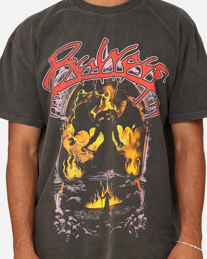 73Studio X Lord Of The Rings Balrog Heavyweight T-Shirt Black Wash