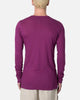 MNML Sheer Knit Jersey Long Sleeve T-Shirt Magenta