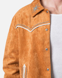 MNML Suede Collared Jacket Orange