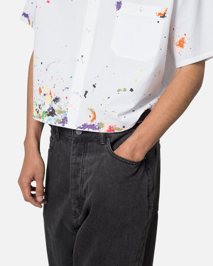 MNML Poplin Painter Short Sleeve Shirt White