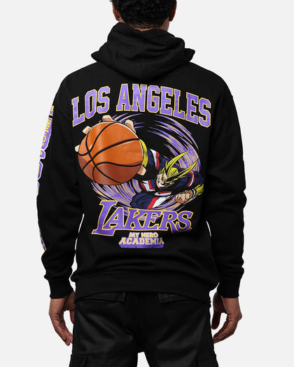 Hyperfly X My Hero Academia X NBA Los Angeles Lakers Hoodie Black