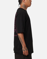 Playboy Neon Stack T-Shirt Black/Pink