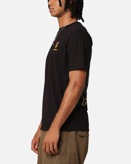 Playboy Linear Classic Bunny Stack T-Shirt Washed Black
