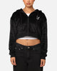 Playboy Women's Bunny O Velour Jacket Black