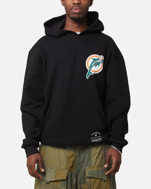 Mitchell & Ness Miami Dolphins 'Alter Ego' Flames Hoodie Faded Black
