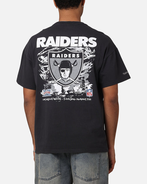 Mitchell & Ness Las Vegas Raiders Flames T-Shirt Faded Black