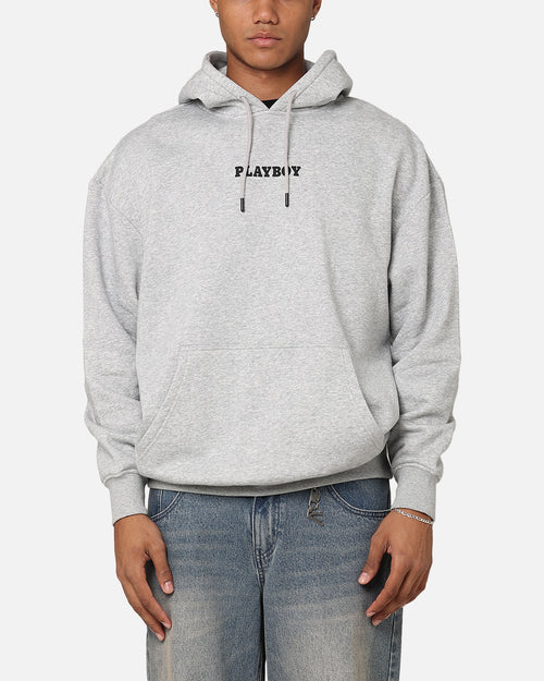 Playboy RHD Sqaured Hoodie Grey Marle