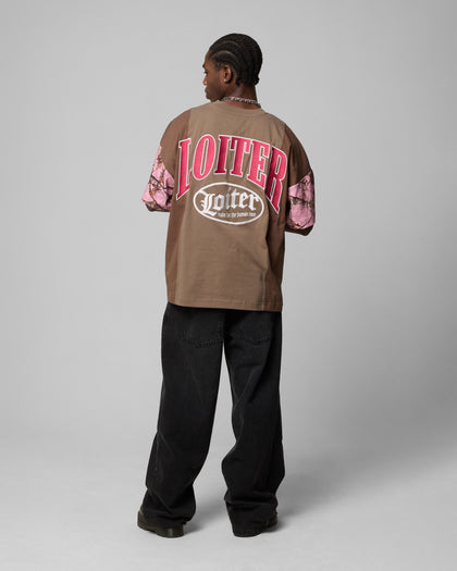 Loiter Splinter T-Shirt Pink Camo