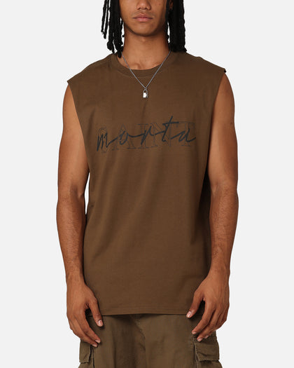 Saint Morta Interlock Oversized Muscle T-Shirt Army Green