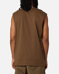 Saint Morta Interlock Oversized Muscle T-Shirt Army Green