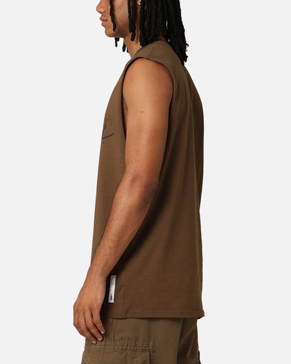 Saint Morta Interlock Oversized Muscle T-Shirt Army Green