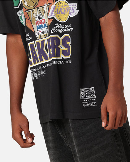 Mitchell & Ness Boston Celtics Vs. Los Angeles Lakers 1987 Finals T-Shirt Faded Black