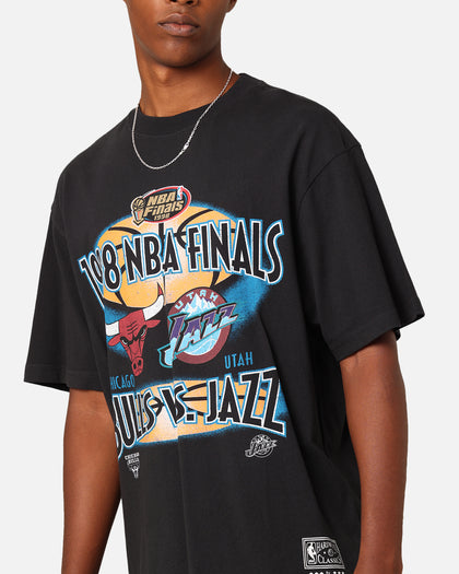Mitchell & Ness Chicago Bulls Vs. Utah Jazz T-Shirt Faded Black