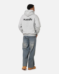 Playboy Logo Bunny O Hoodie Grey Marle