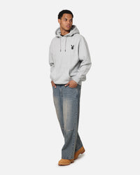 Playboy Logo Bunny O Hoodie Grey Marle