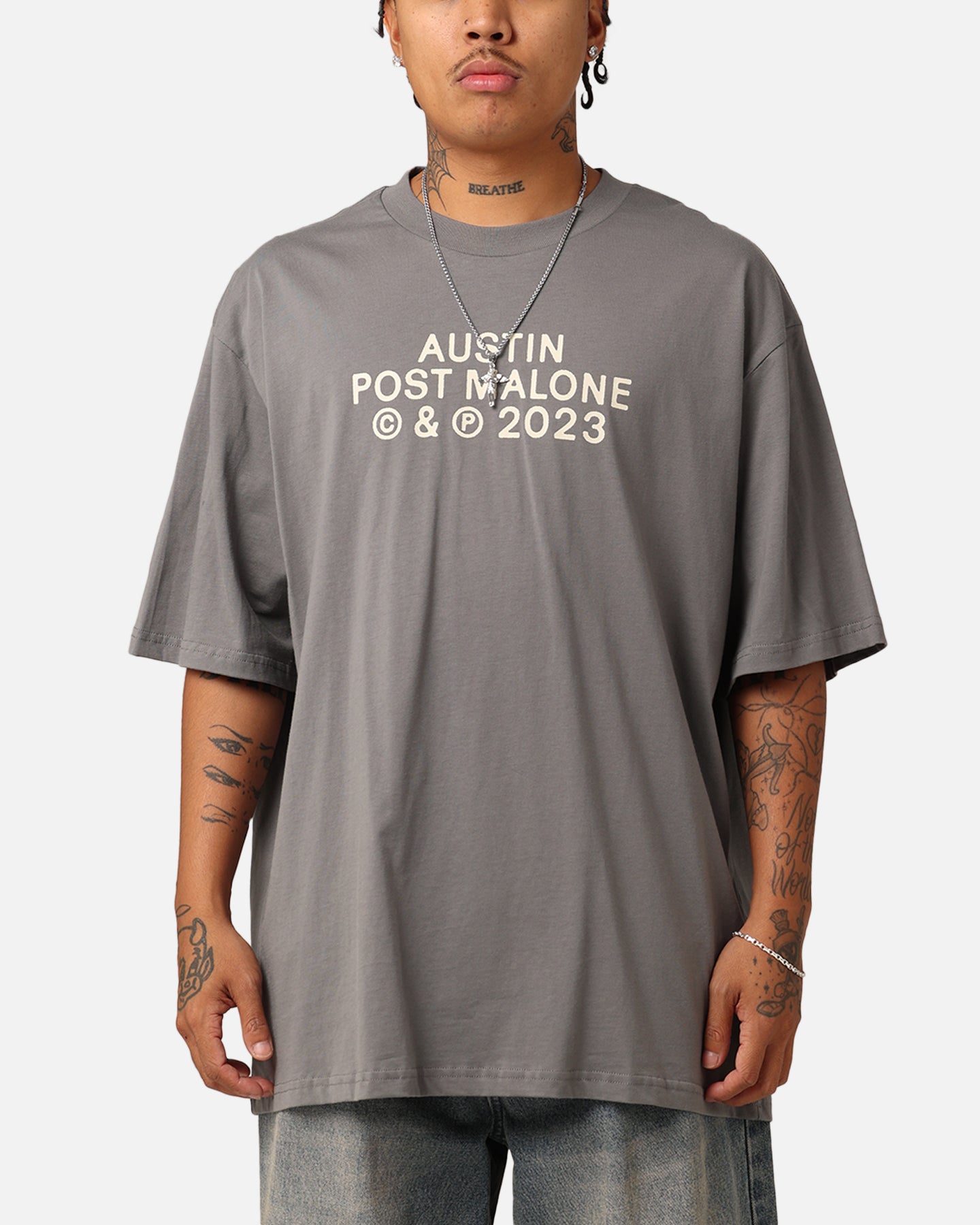 Post Malone Austin 2023 Tour T-Shirt Dove Grey | Culture Kings NZ