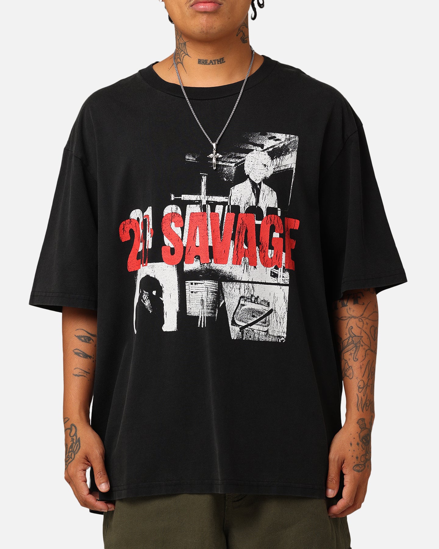 21 Savage American Dream T-Shirt Washed Black | Culture Kings NZ