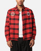 Carre Academy Long Sleeve Button Up Shirt Red Tartan