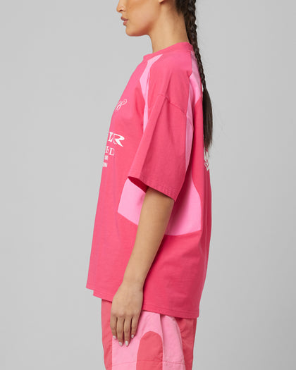 Loiter Subcultural Panel T-Shirt Pink