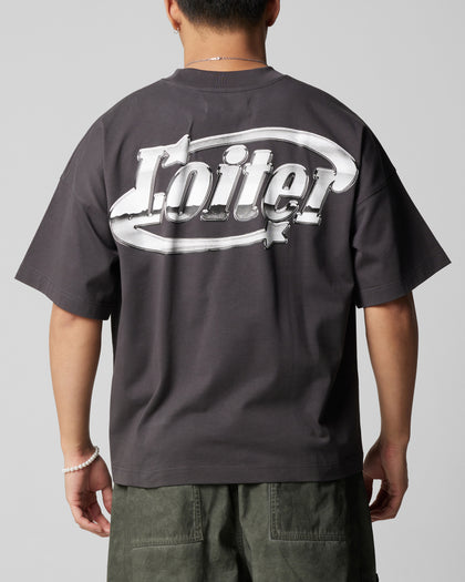 Loiter Metal Logo T-Shirt Charcoal