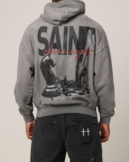 Saint Morta Chess Night Hoodie Washed Charcoal