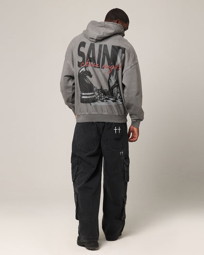 Saint Morta Chess Night Hoodie Washed Charcoal