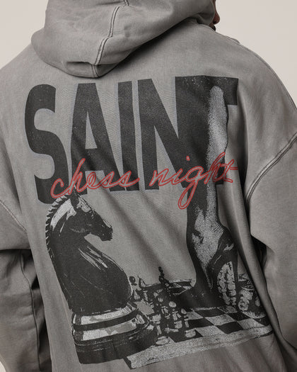 Saint Morta Chess Night Hoodie Washed Charcoal