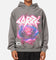 Carre Love Rose Oversized Hoodie Washed Charcoal
