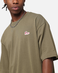 Jordan Brand Sneaker Patch Crewneck T-Shirt Medium Olive