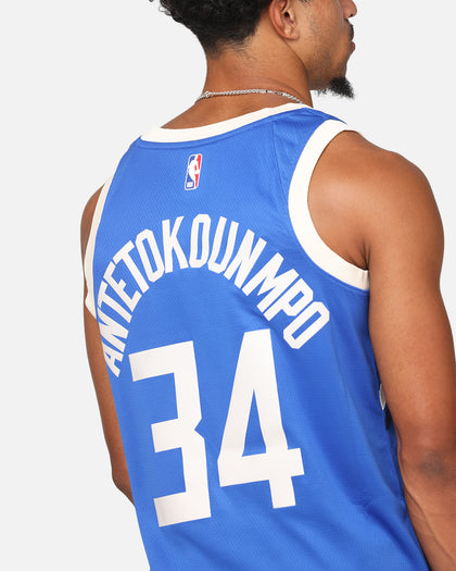 Nike Giannis Antetokounmpo Milwaukee Bucks #34 City Edition 2024/25 Nike Dri-Fit NBA Swingman Jersey Game Royal