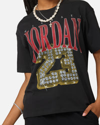 Jordan Women's Heritage Graphic T-Shirt Off Noir/Gym Red