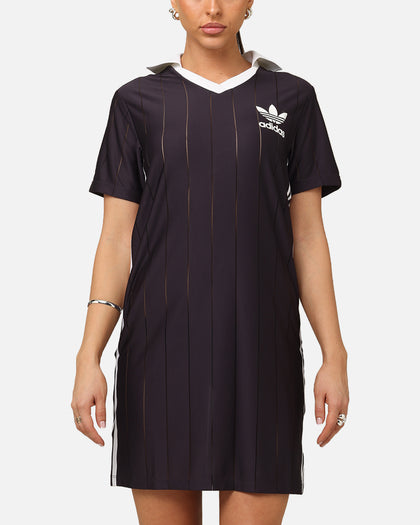 Adidas Women's 3-Stripes Pinstripe Dress Aurora Black