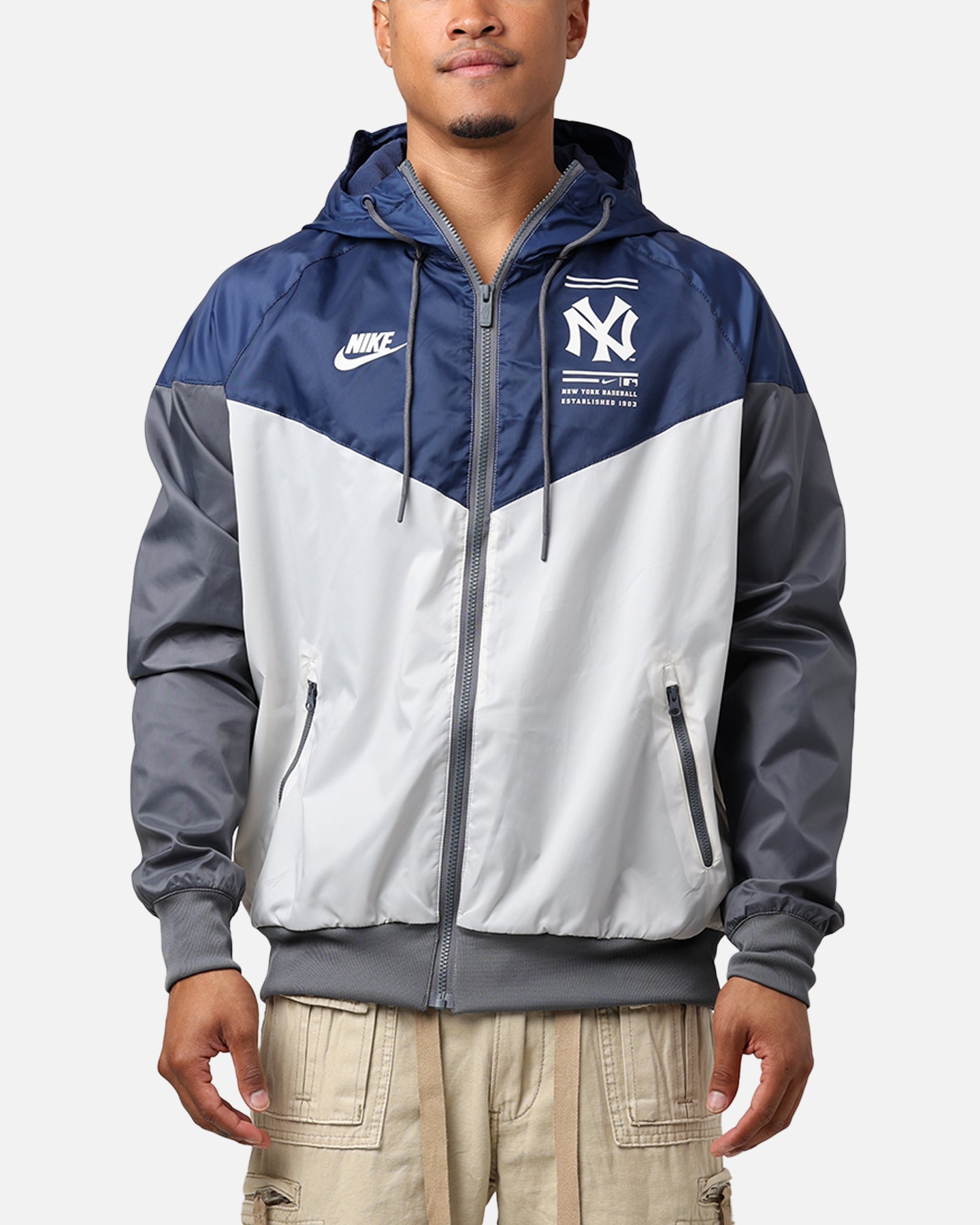 navy nike windbreaker