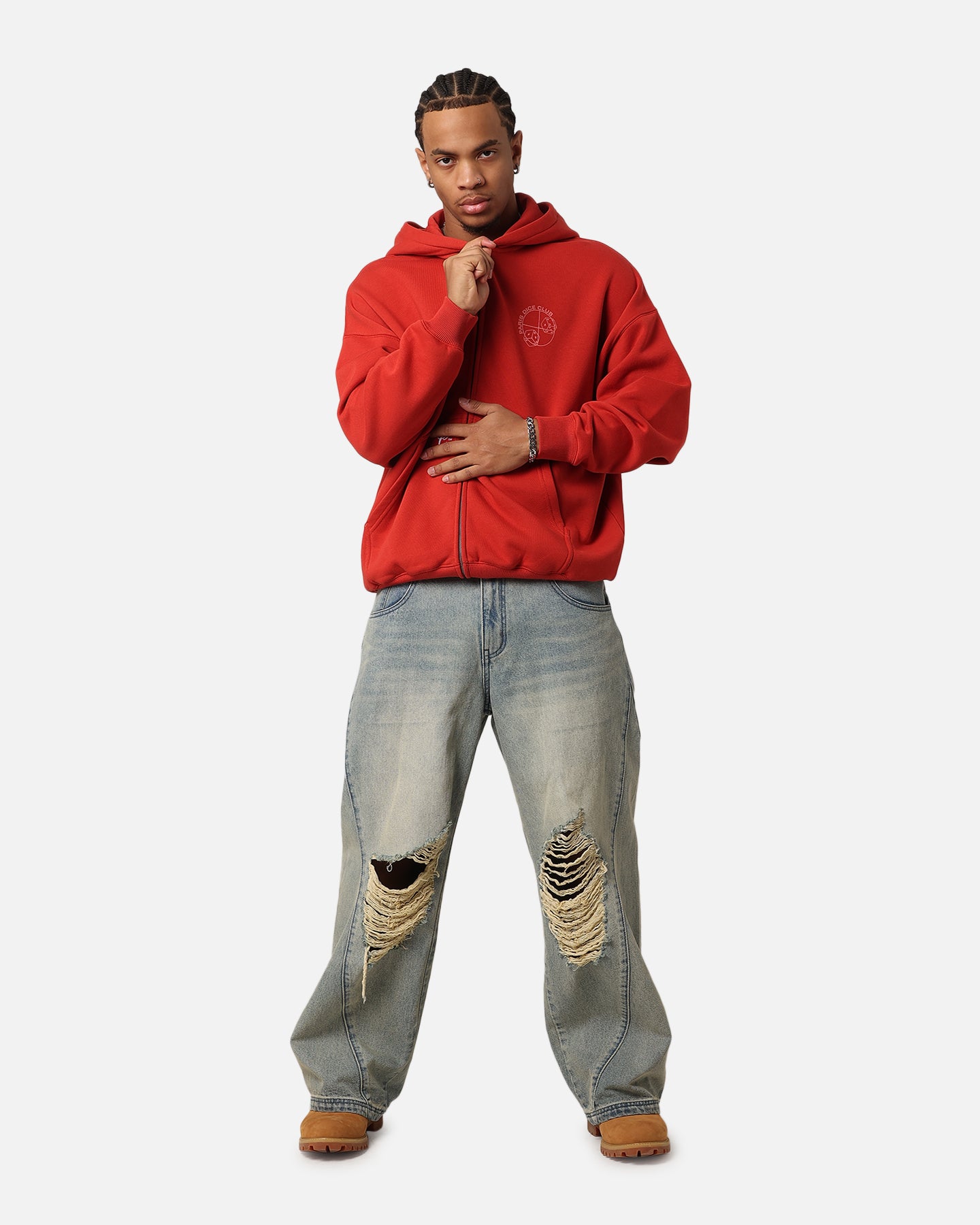 Carre Shoot Out Full Zip Hoodie Red | Culture Kings NZ